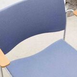 Howe 4/40 Blue and Chrome Arm Chair by David Rowland