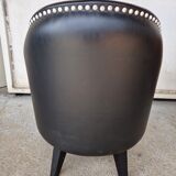 Pair of armchairs in imitation leather