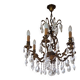 Crystal chandelier with pendants
