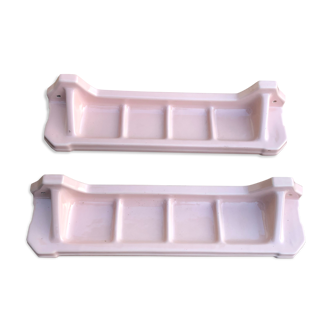 Lot de 2 tablettes en porcelaine