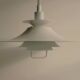 Large white mid-century modern pendant lamp - Frandsen Denmark - 1970s