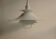 Large white mid-century modern pendant lamp - Frandsen Denmark - 1970s