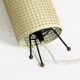 Original 1950s brass tripod table lamp with a perforated metal lampshade