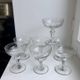 Set of 7 crystal champagne glasses 30s-40s