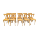 Set of 10 bistro chairs in light beech.