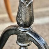 Antique bistro table with cast iron legs