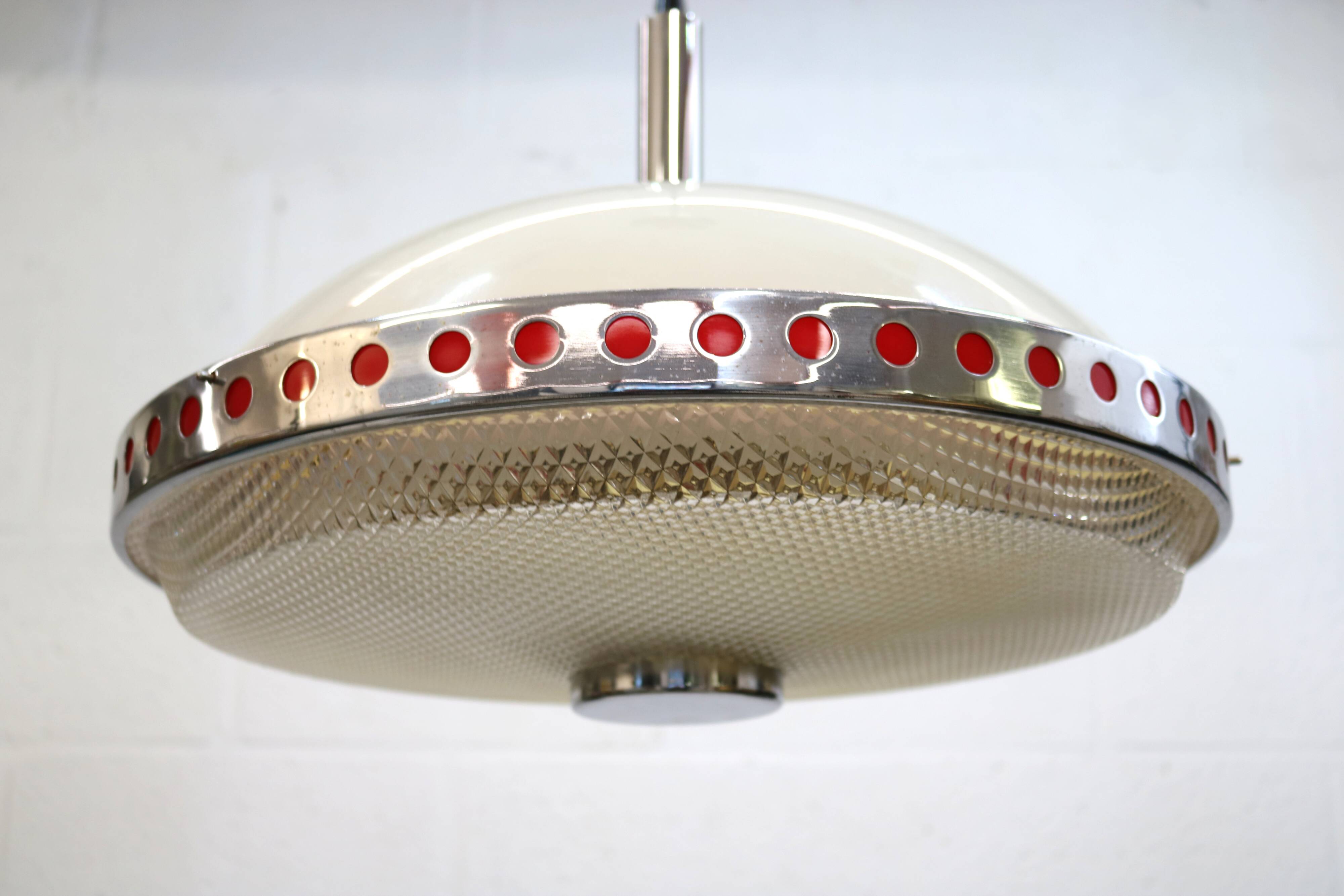 Space age plastic UFO ceiling lamp *** Massive *** Belgian design