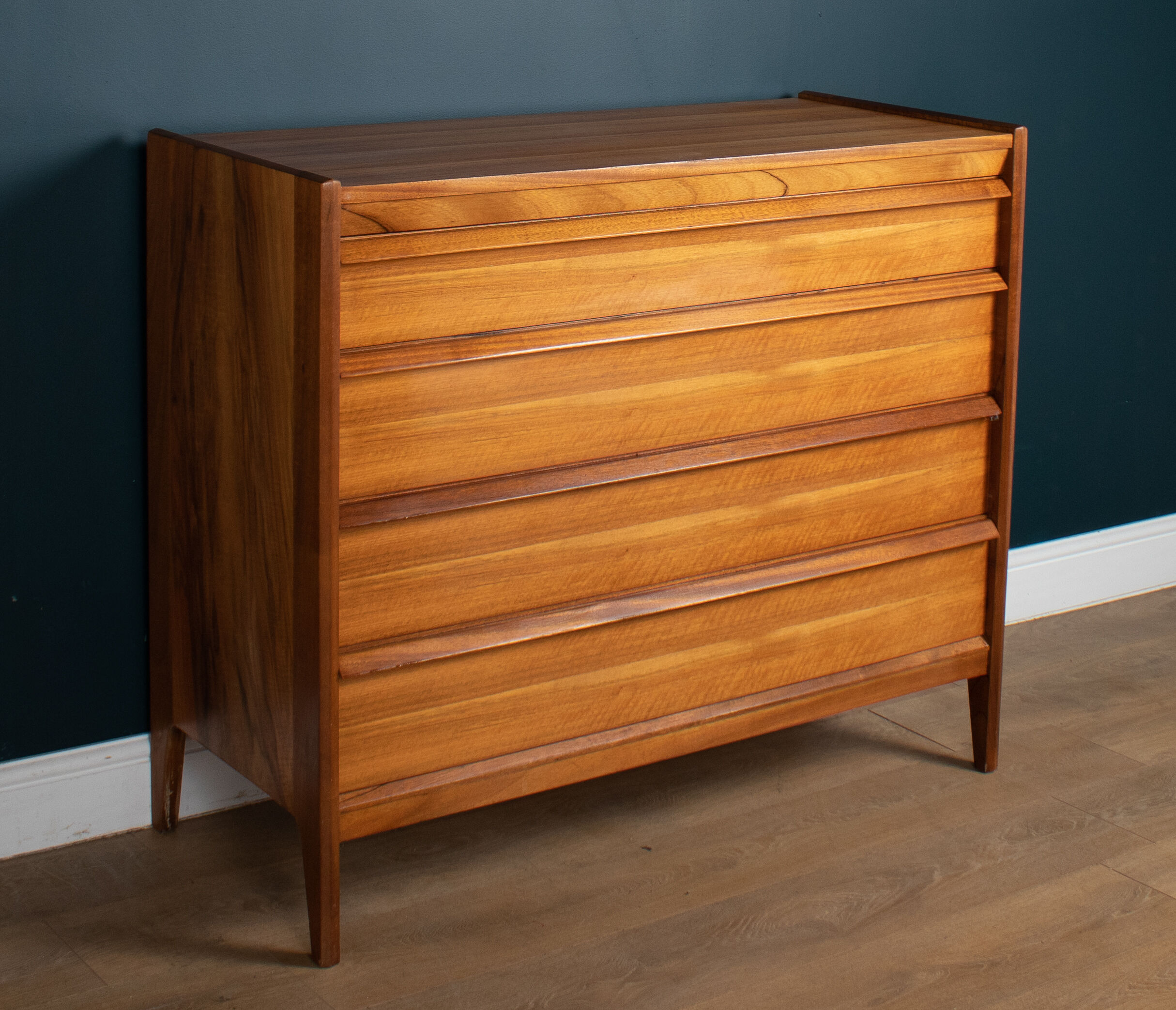 Retro Walnut & Rosewood Younger Chest Of Drawers By John Herbert