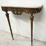 Louis XVI style console in chiselled bronze, 20th century.