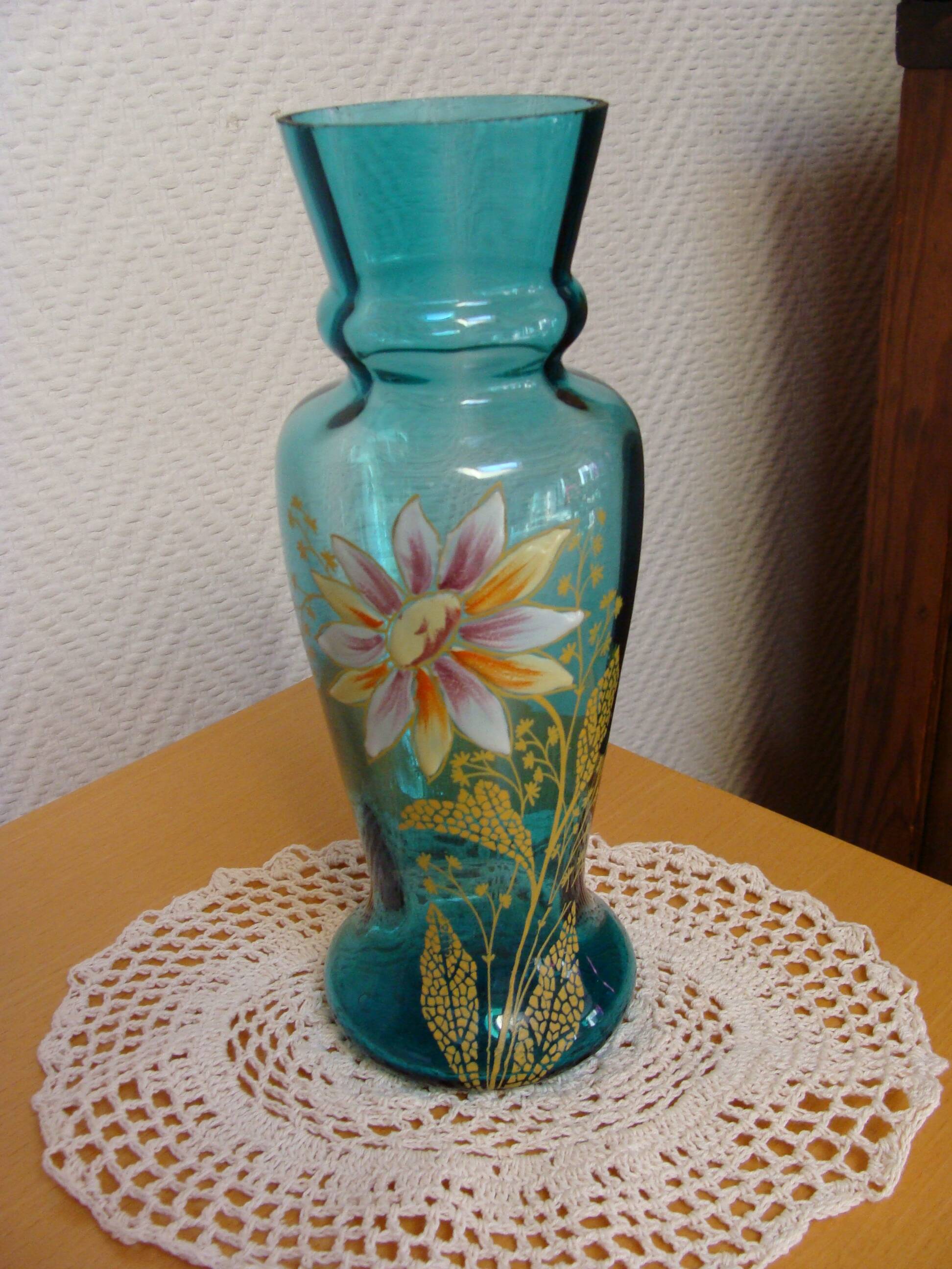 Legras vase with dahlia