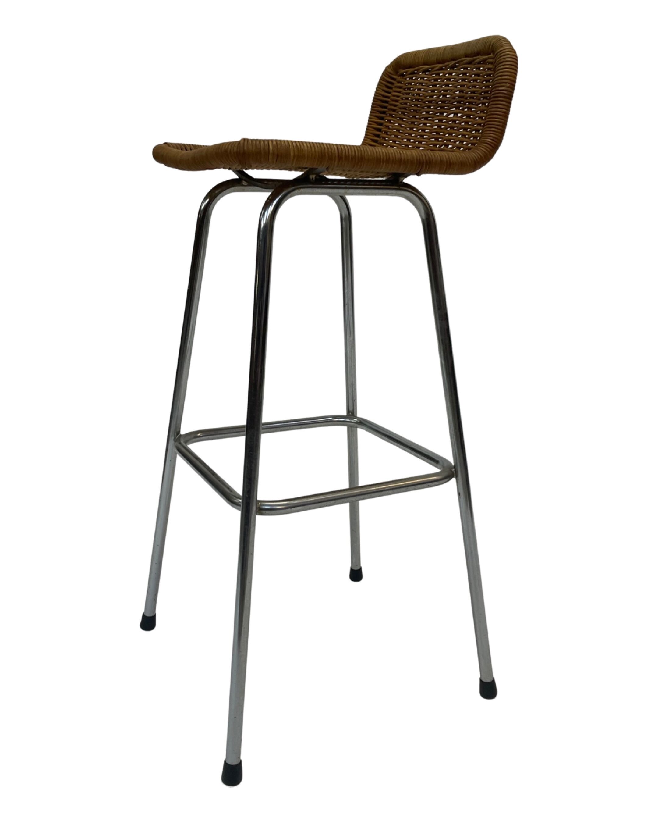Vintage stool barstool Dirk van Sliedregt Rohe Noordwolde