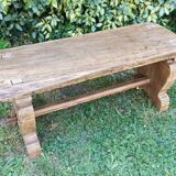 Brutalist oak bench
