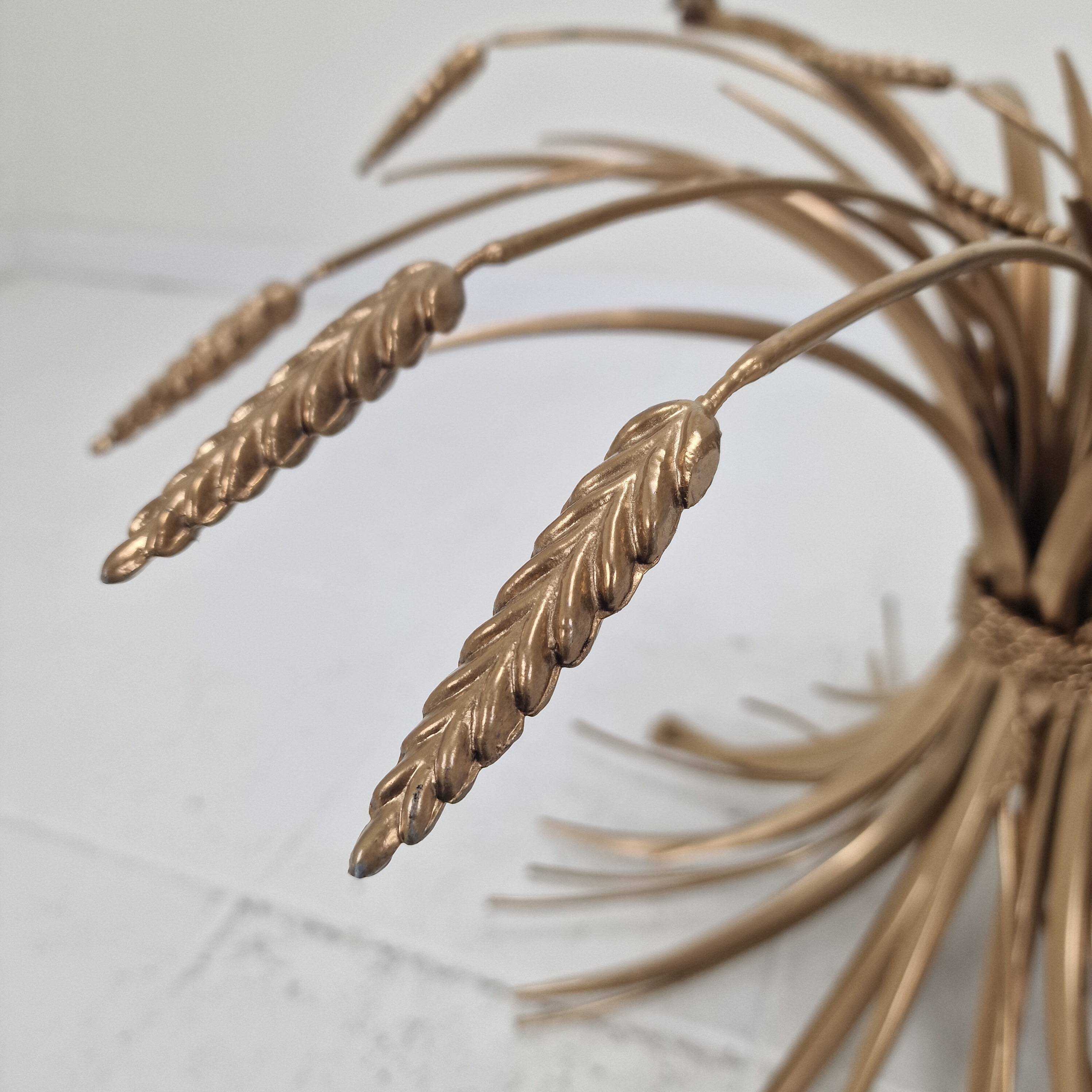 Hollywood Regency Gilded Coco Chanel Style Sheaf of Wheat Coffee Table, 197