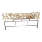 Headboard in Gilded Bronze and Iron, 1960s