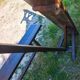 Pair of rustic antique long benches in solid wood – 195 cm