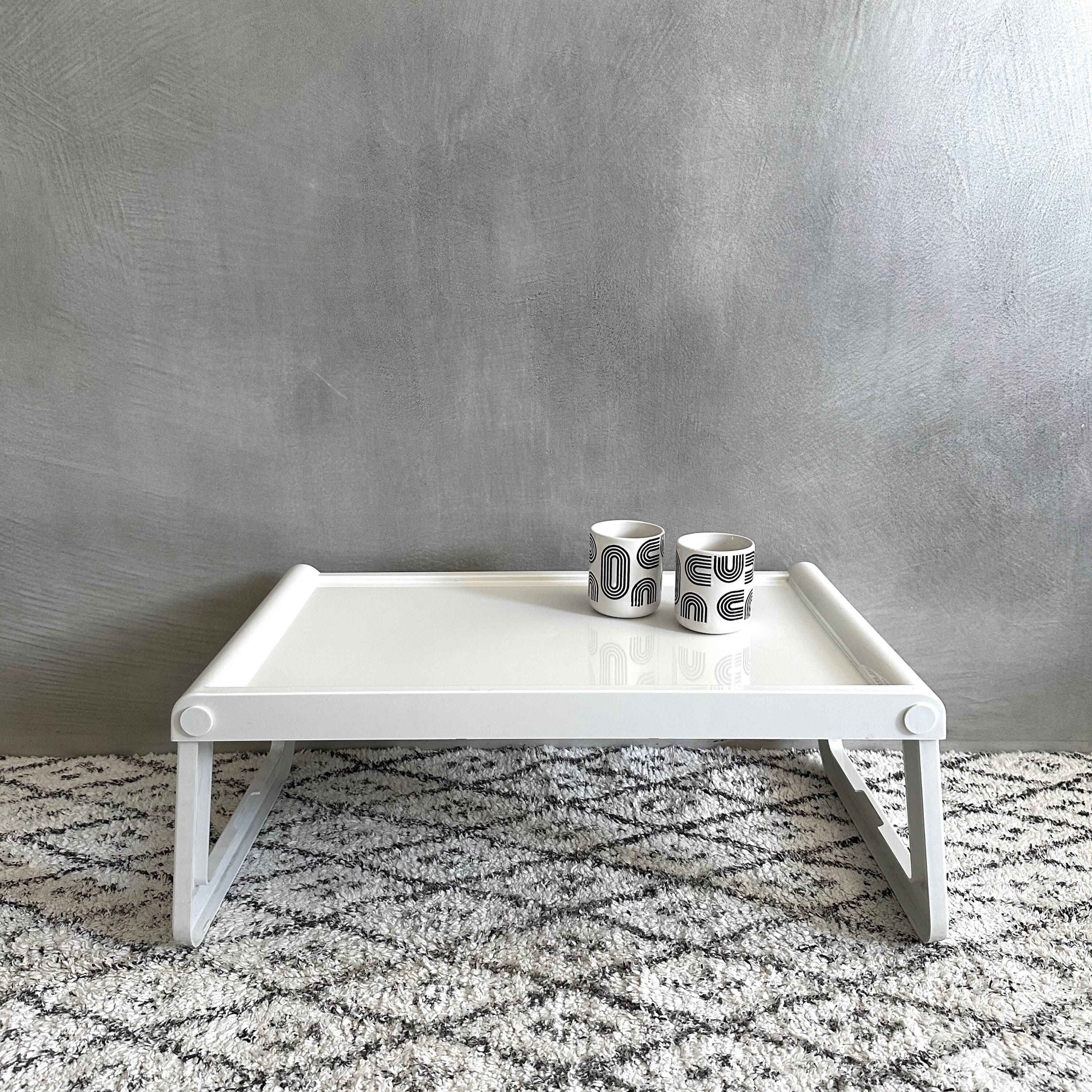 Guzzini tray Jolly white, bed tray, Luigi Massoni