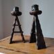 Pair of vintage brutalist candlesticks from the 1950s-60s