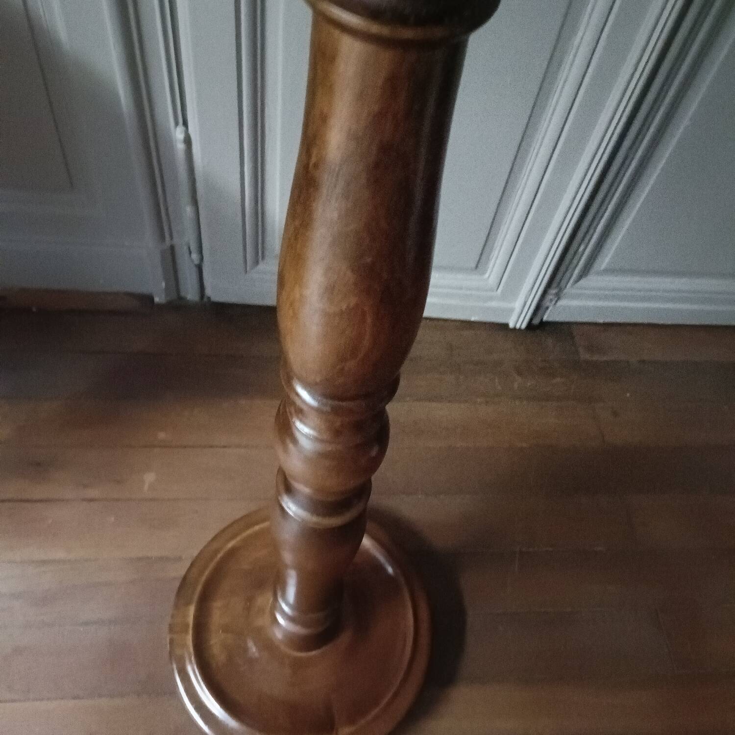 Plant stand, turned wooden plant holder