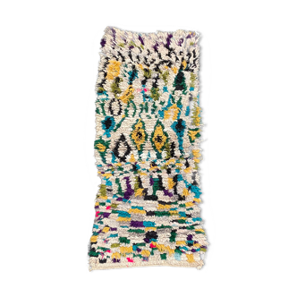 Multicolored berber carpet azilal 80x170 cm