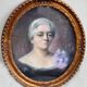 Portrait au pastel d'une élégante encadré, époque fin XIXe siècle