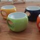 Set of 6 large mugs Pradel France – retro pop / Space Age design – mu
