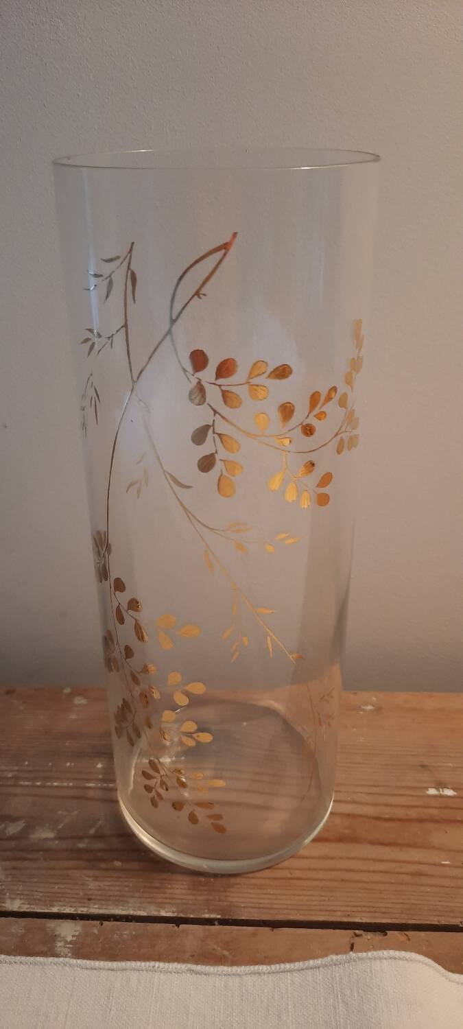Golden foliage vase