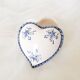 Small box of earthenware in the shape of a Heart, signed LBP limoges