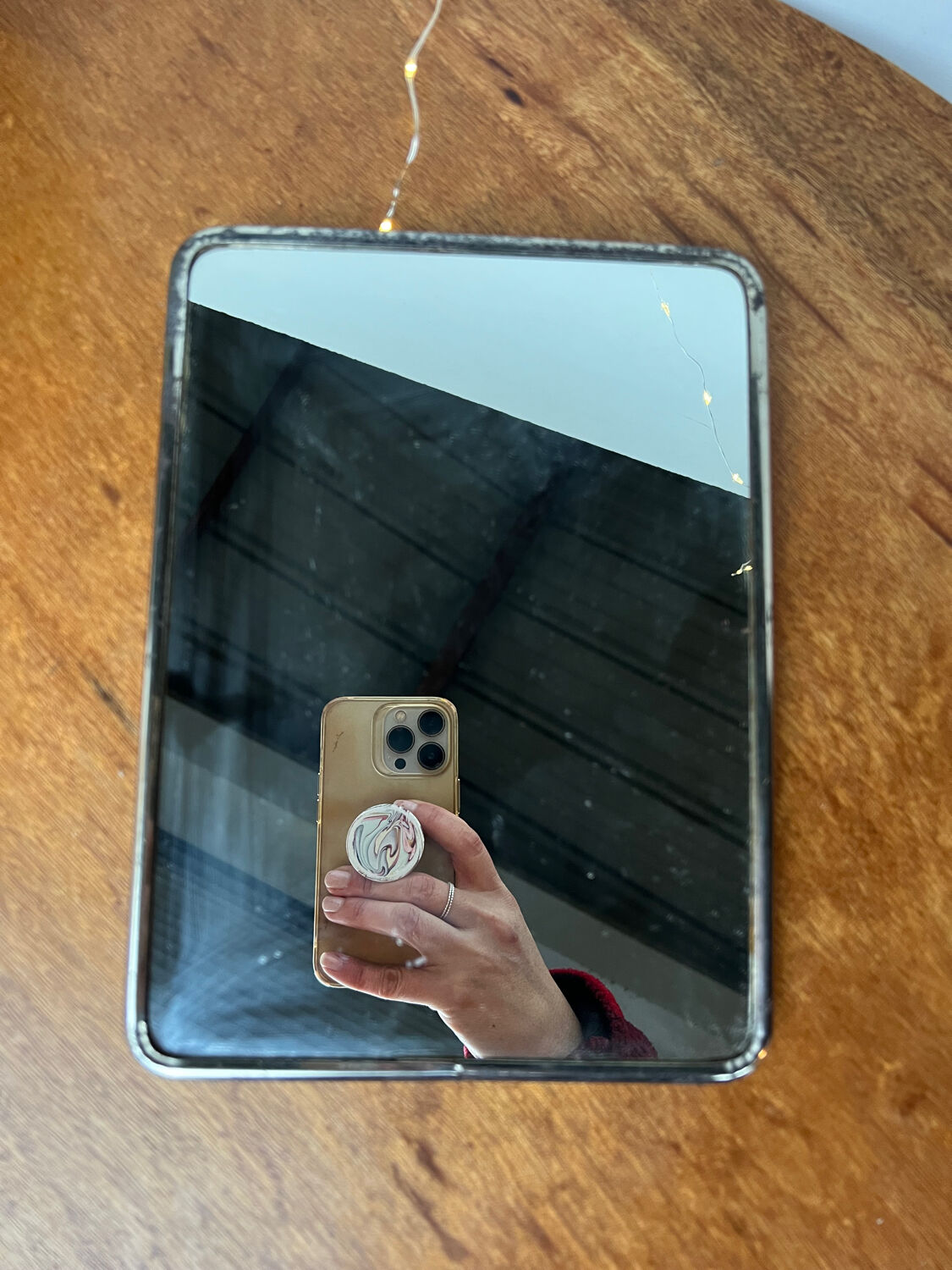 Antique barber's mirror