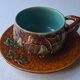 Tasse à déjeuner en barbotine