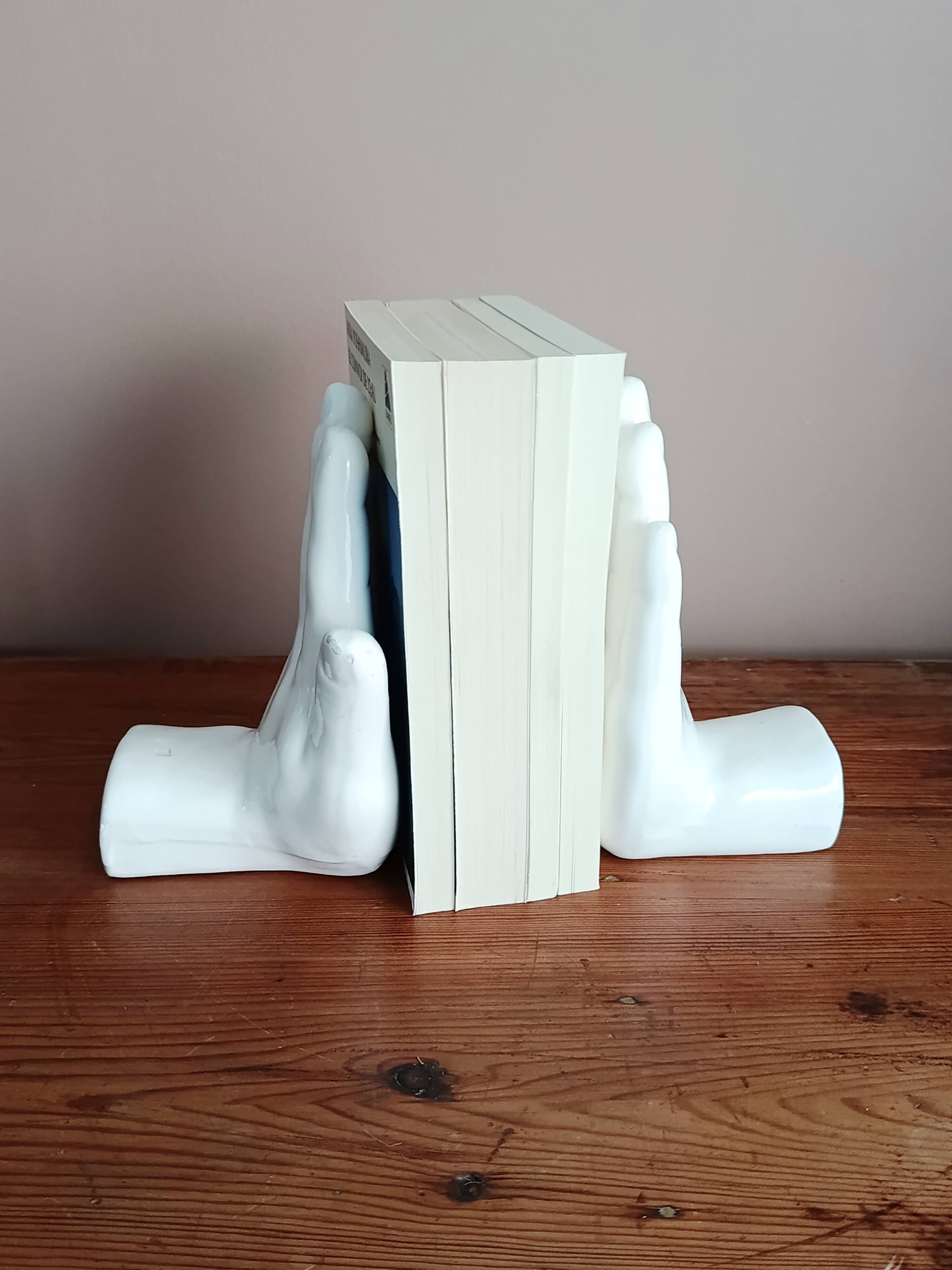 Ceramic hand bookends