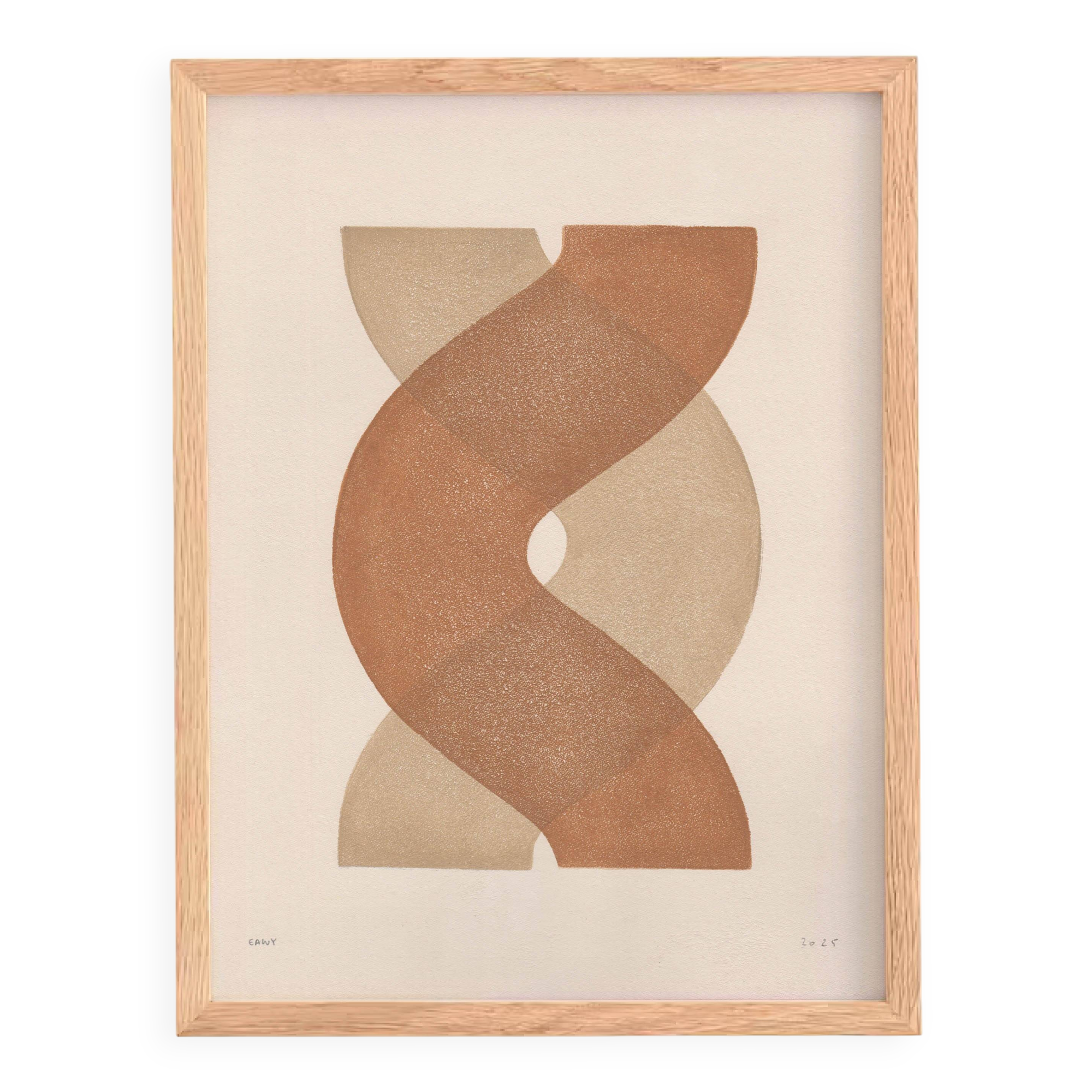 Abstract painting 30x40cm - illustration B 247 signed Eawy