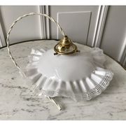 Opaline suspension in pleated glass 40s-50s
