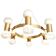 Annular chandelier with gradient white spheres