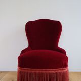Velvet toad armchair