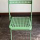 Chaise de jardin en tôle perforée 1950
