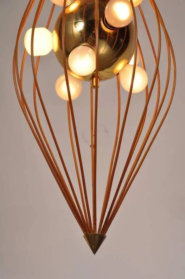 Lampe de plafond des années 1950 dans le style d'Angelo Lelli, Arredoluce.