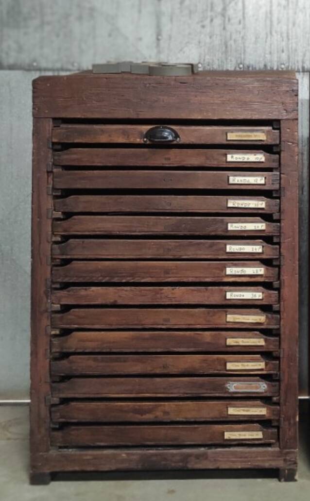 Meuble typographique vintage | Commode typographique authentique