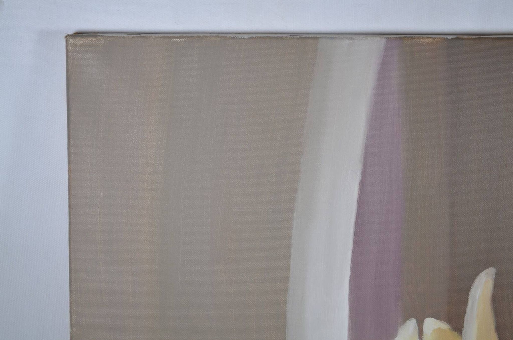 Huile sur toile, nature morte aux coraux, Paula Salonen, 1990
