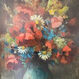 Bouquet de fleurs du xixeme siècle signé