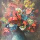 Bouquet of flowers from the 19th century signed