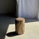 Brown and black petrified wood side table H35 D27 - 3333