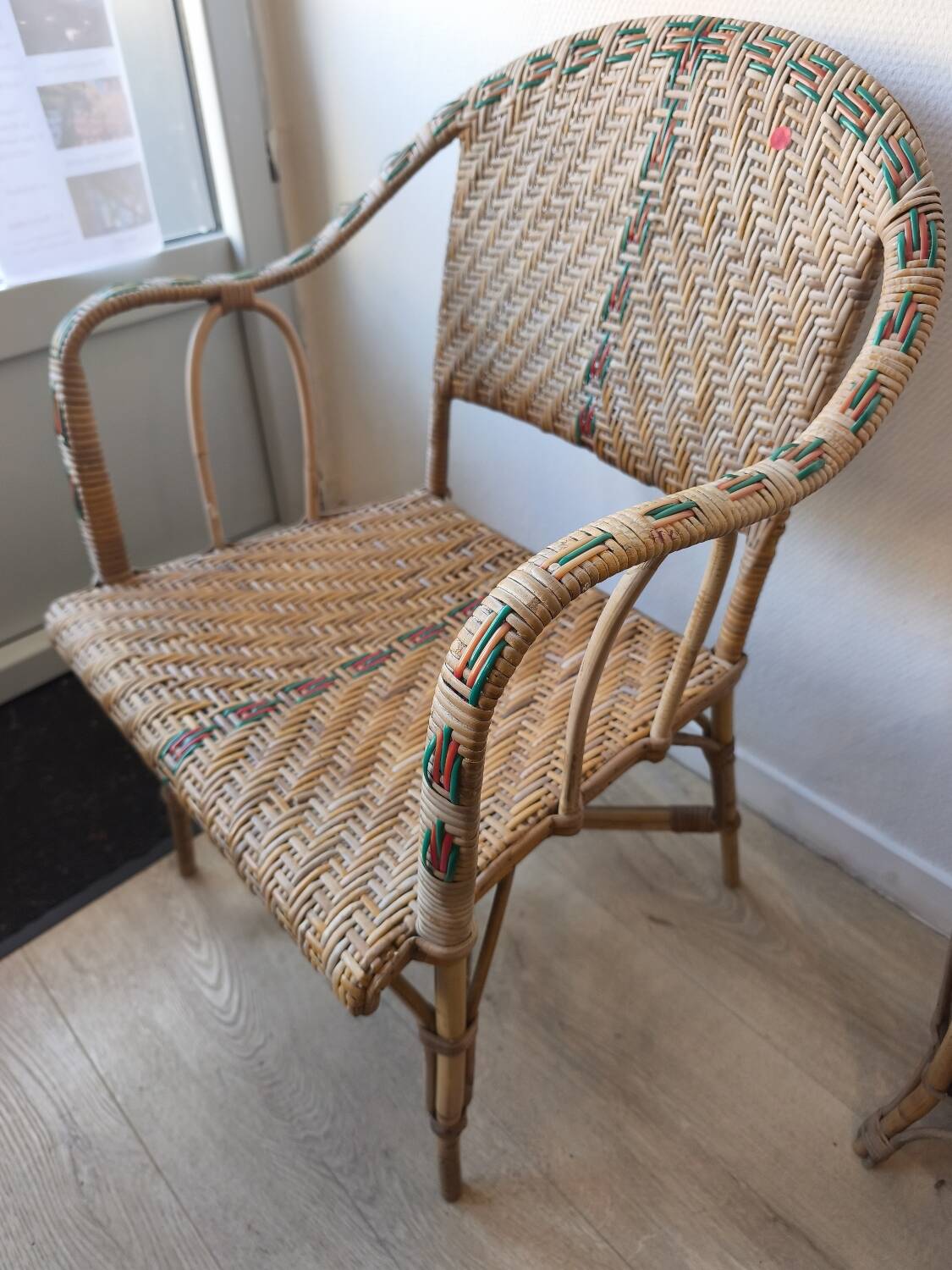 Vintage rattan armchair