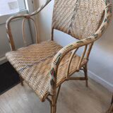 Vintage rattan armchair