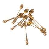 Lot small brass spoons