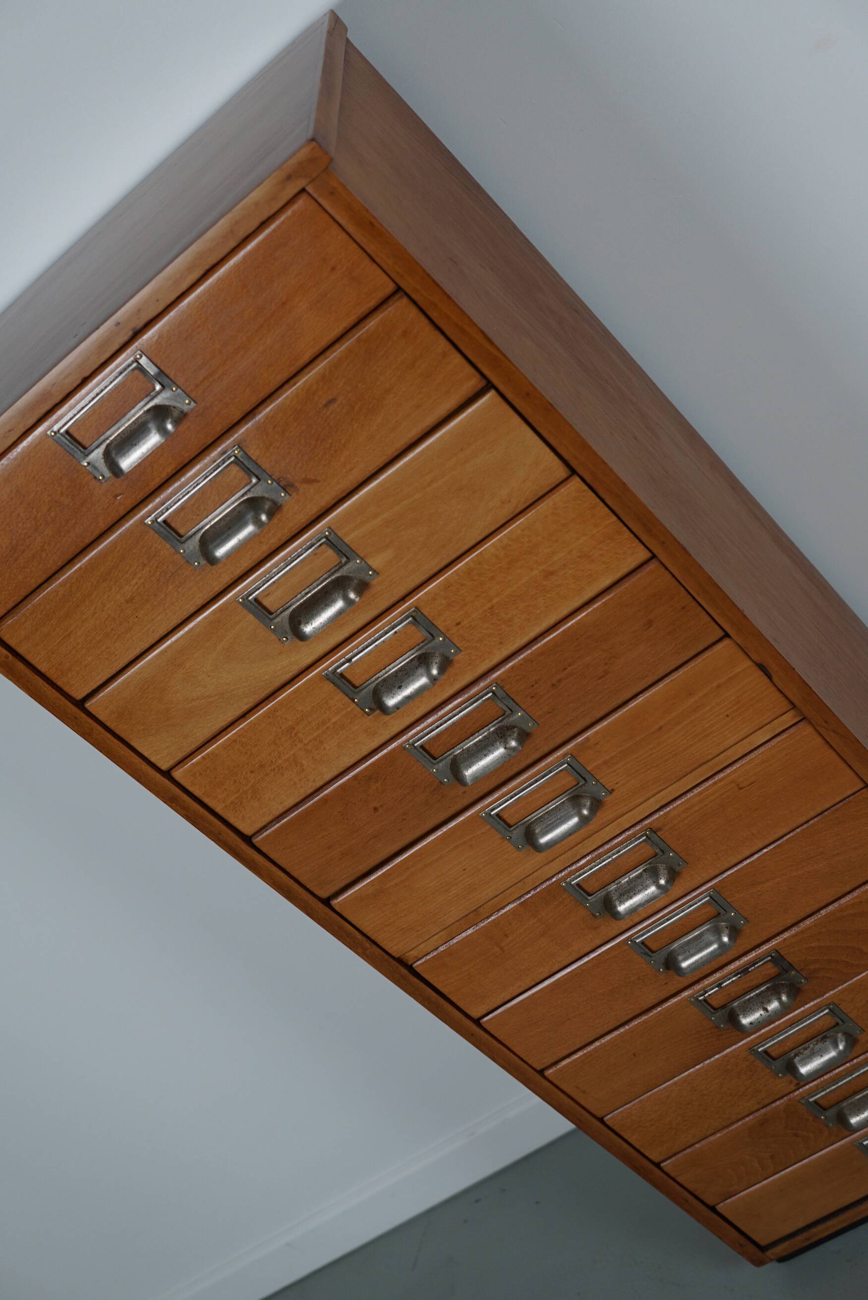 Small Dutch Beech Apothecary Cabinet, 1950s