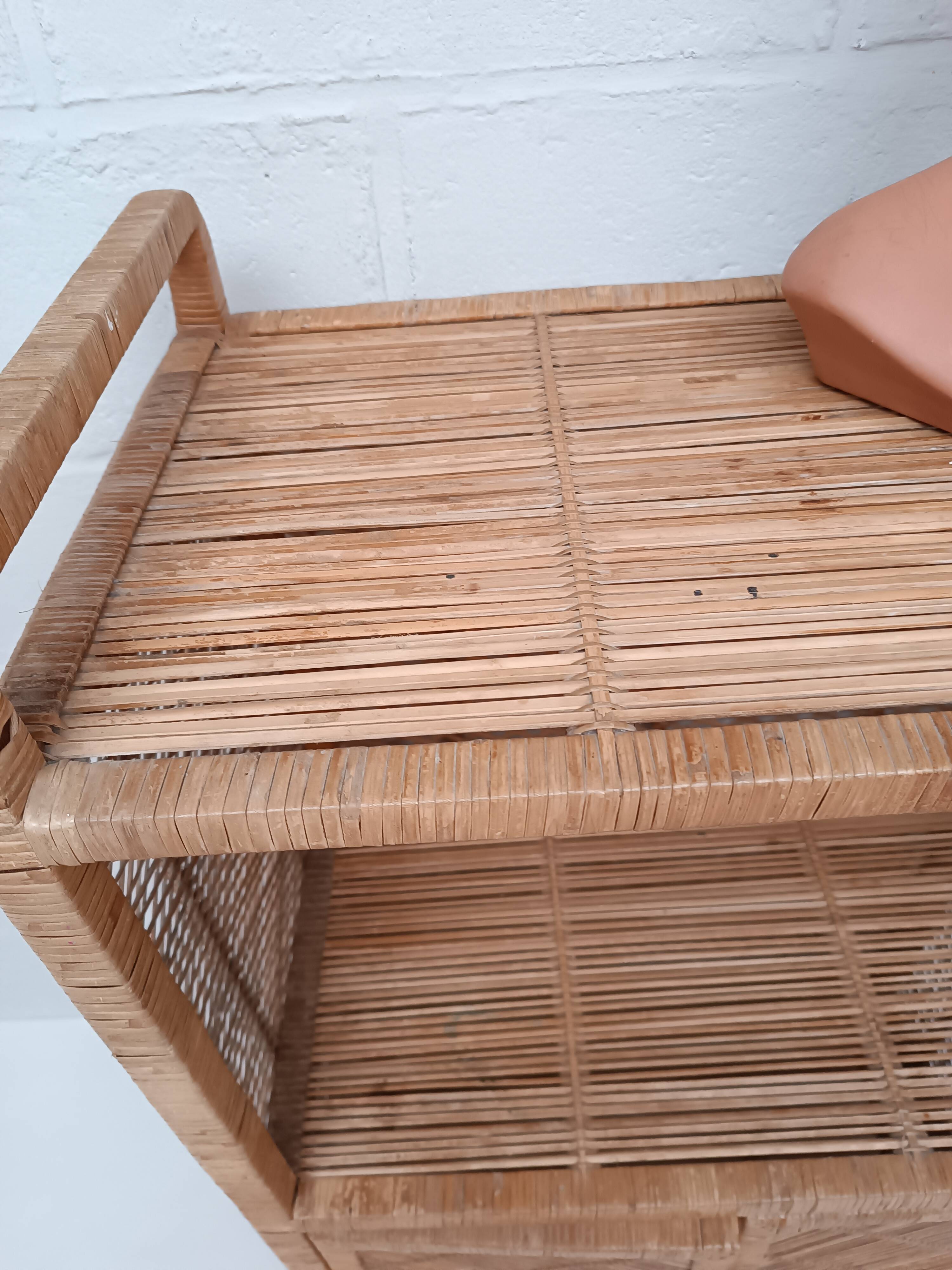 Buffet rattan bookcase shelf