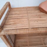 Buffet rattan bookcase shelf