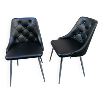 Office chair skaï and chrome, 1970