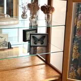 Antique oak window foot mustache