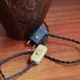 Art Deco carved wooden lamp base